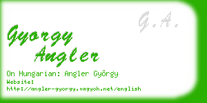 gyorgy angler business card
